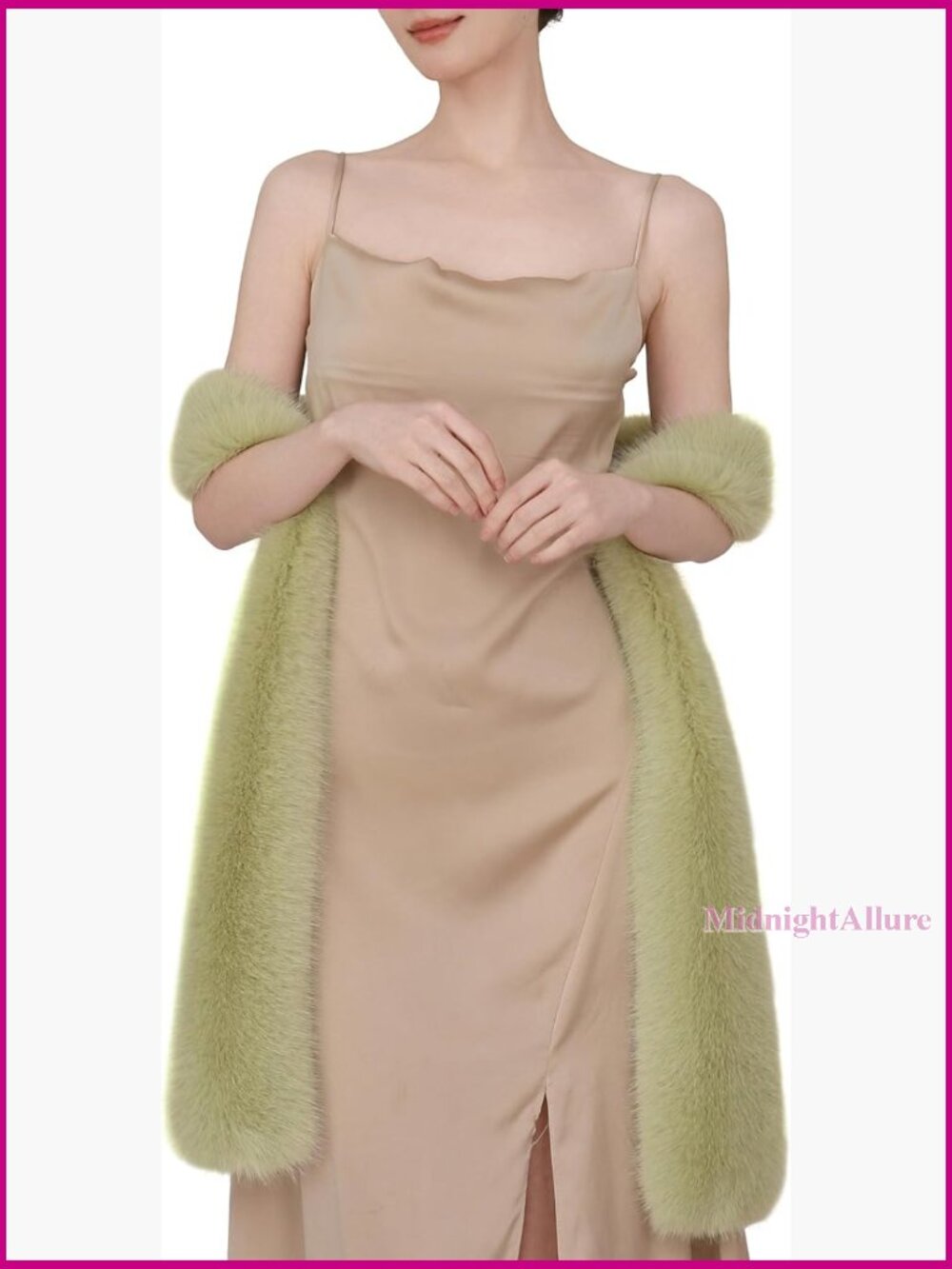 71" Faux Fur Long Scarf, Soft Plush Winter Wrap, Elegant Shawl Stole